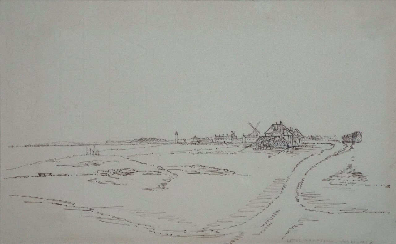 Ink drawing - Little Hampton July 23 1857